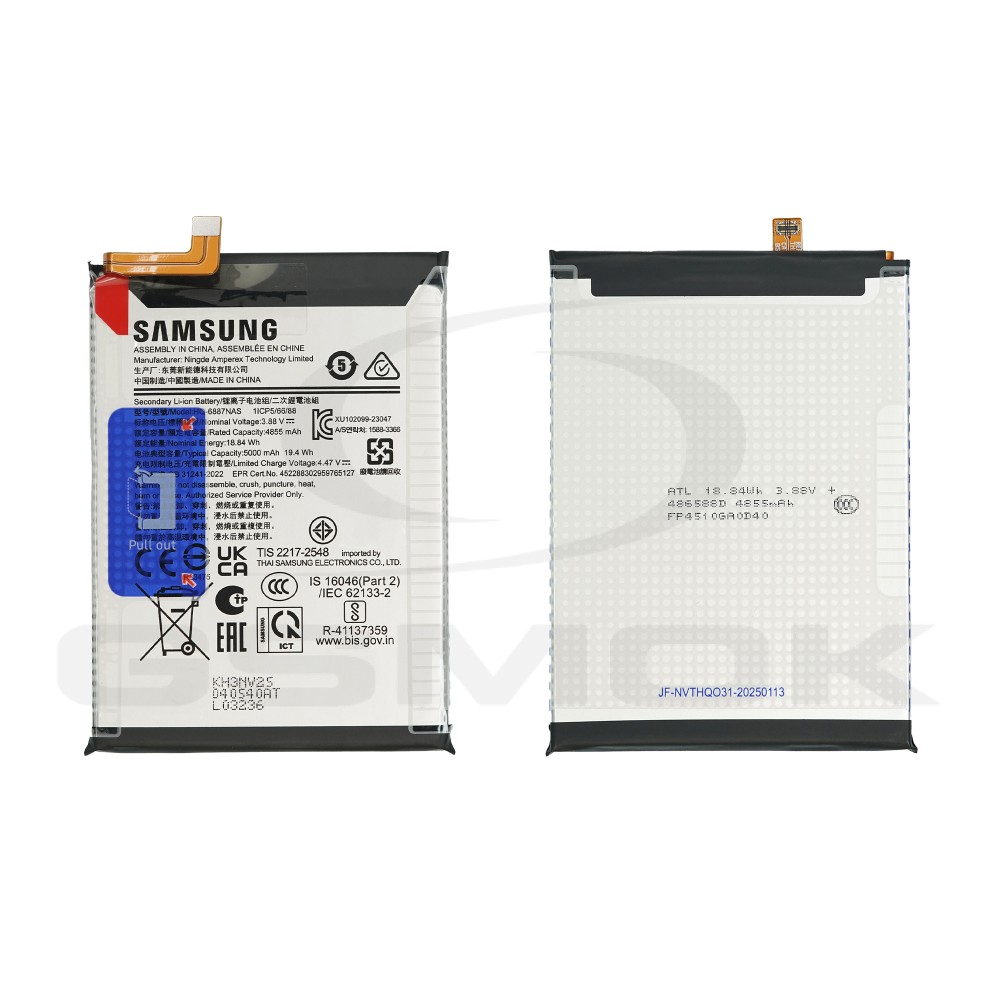 BATERIA SAMSUNG M556 GALAXY M55 5G GH81-25792A 5000MAH HQ-6887NAS ORYGINAŁ BULK