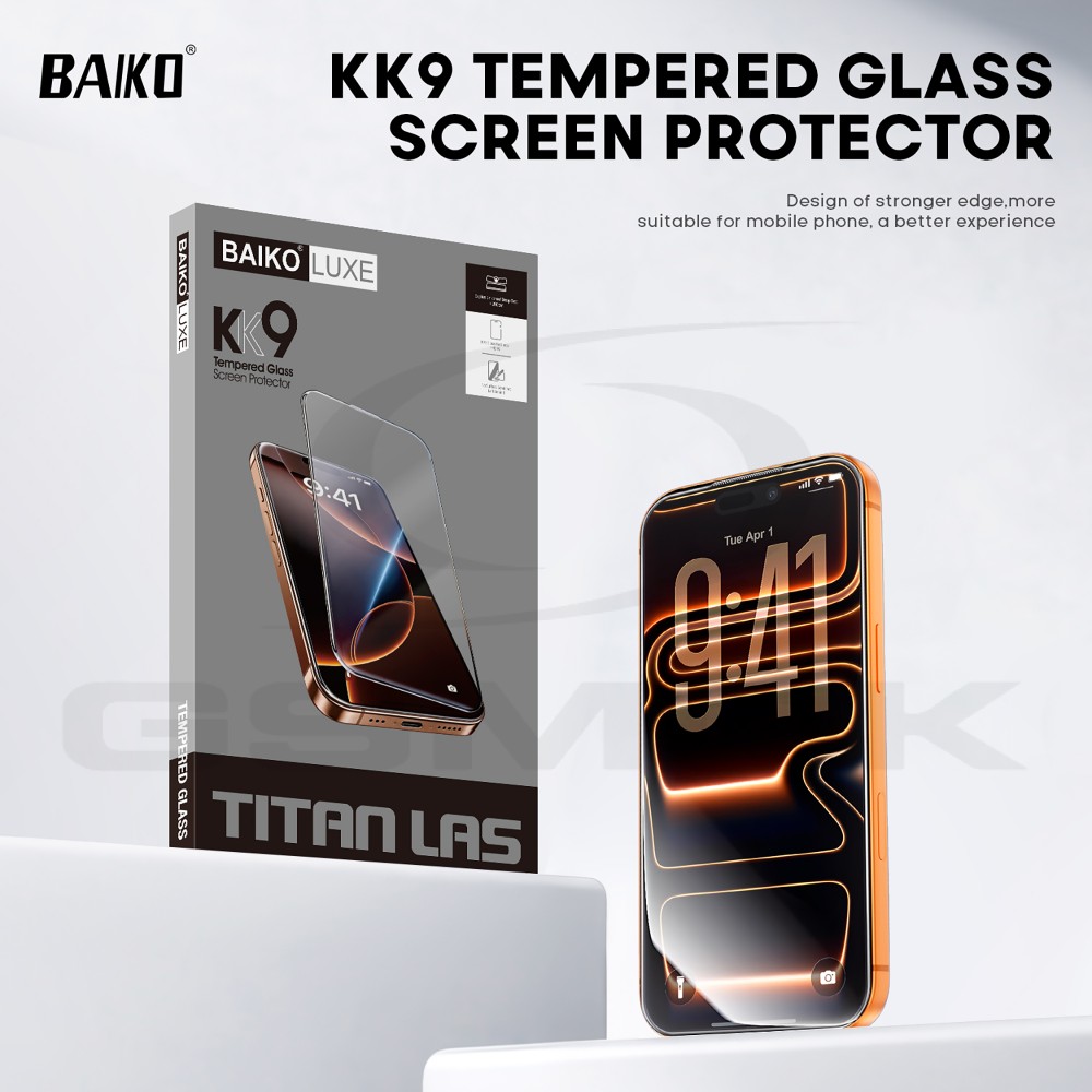 IPHONE 16 PRO / 17 / 17 PRO - SZKŁO HARTOWANE KK9 CLEAR GLASS