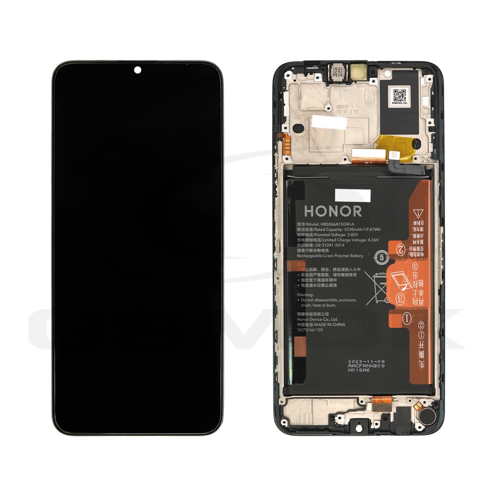 WYŚWIETLACZ LCD DO HUAWEI HONOR X7A Z RAMKĄ I BATERIĄ H0235AENA ORYGINAŁ SERVICE PACK