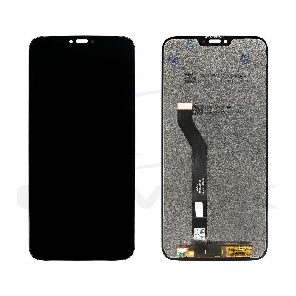 WYŚWIETLACZ LCD + PANEL DOTYKOWY KOMPLET MOTOROLA MOTO G7 POWER CZARNY BEZ LOGO [TFT]