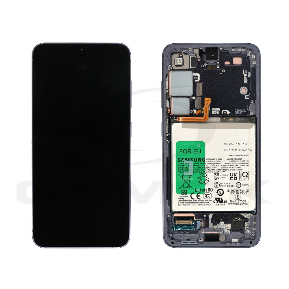 WYŚWIETLACZ LCD DO SAMSUNG S921 GALAXY S24 5G Z BATERIĄ GH82-33289C KOBALTOWY FIOLETOWY ORYGINAŁ SERVICE PACK