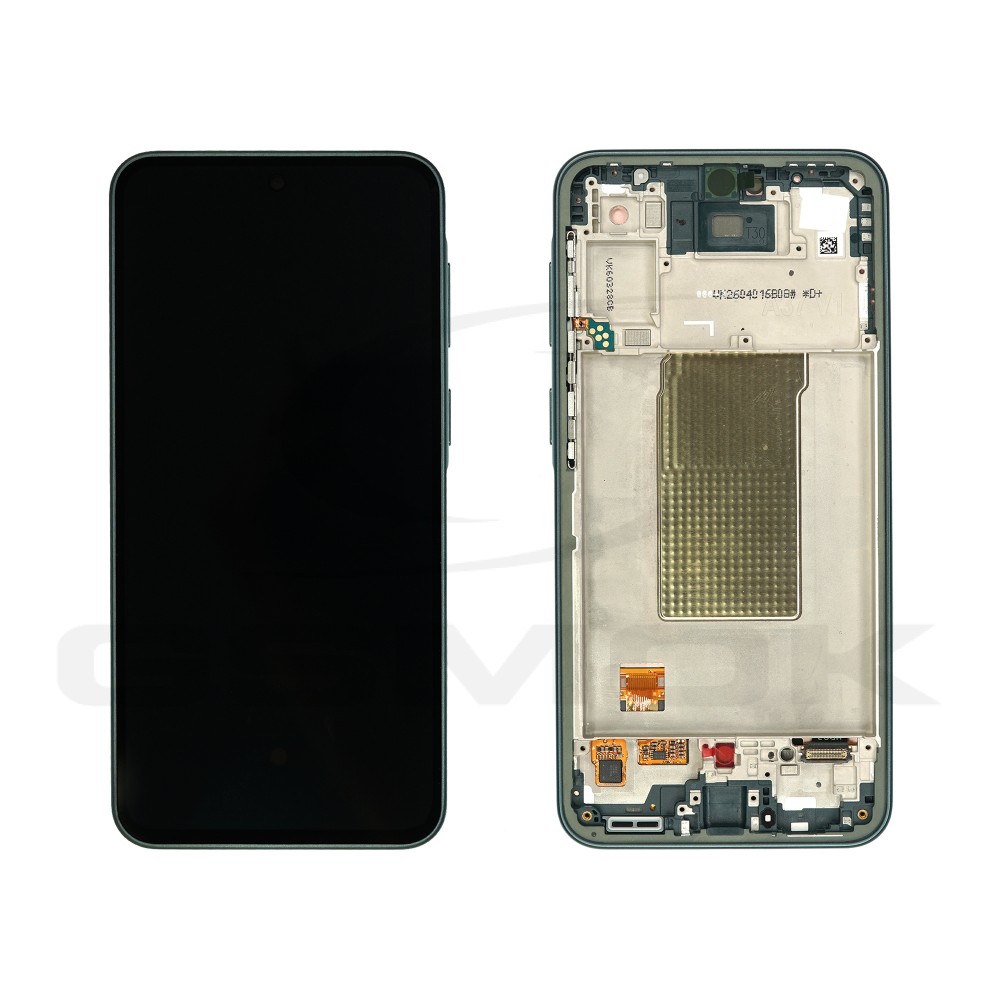 WYŚWIETLACZ LCD + PANEL DOTYKOWY KOMPLET SAMSUNG A376 GALAXY A37 SZARO ZIELONY Z RAMKĄ GH82-39232B ORYGINAŁ SERVICE PACK