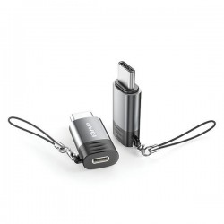 ADAPTER LIGHTNING DO USB-C AWEI A12 SZARY