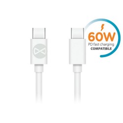 KABEL USB-C DO USB-C FOREVER 1M 60W BIAŁY KABEL USB-C DO USB-C FOREVER 1M 60W BIAŁY