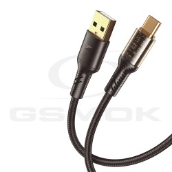 KABEL USB DO USB-C 2.4A 1M XO CLEAR NB229 CZARNY