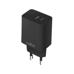 ŁADOWARKA SIECIOWA MAXLIFE USB-C MXTC-13-20C 20W PD CZARNA