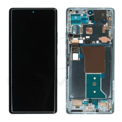WYŚWIETLACZ LCD DO MOTOROLA EDGE 40 PRO Z RAMKĄ NIEBIESKI 5D68C22011 5D68C21987 ORYGINAŁ SERVICE PACK