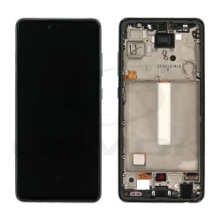 WYŚWIETLACZ LCD + PANEL DOTYKOWY KOMPLET SAMSUNG A525 A526 GALAXY A52 Z RAMKĄ CZARNY GH82-25524A GH82-25526A GH82-25754A GH82-25602A ORYGINAŁ SERVICE PACK
