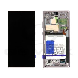 WYŚWIETLACZ LCD DO SAMSUNG S918 GALAXY S23 ULTRA RÓŻÓWY / FIOLETOWY Z BATERIĄ GH82-30467D ORYGINAŁ SERVICE PACK