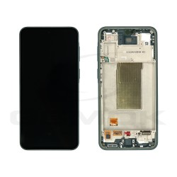 WYŚWIETLACZ LCD + PANEL DOTYKOWY KOMPLET SAMSUNG A376 GALAXY A37 SZARO ZIELONY Z RAMKĄ GH82-39232B ORYGINAŁ SERVICE PACK