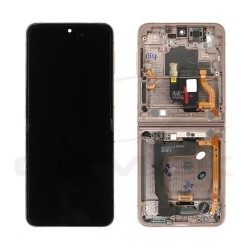 WYŚWIETLACZ LCD + PANEL DOTYKOWY KOMPLET SAMSUNG F721 GALAXY Z FLIP 4 Z RAMKĄ RÓŻOWE ZŁOTO [REGENEROWANY]