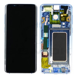 WYŚWIETLACZ LCD + PANEL DOTYKOWY KOMPLET SAMSUNG G965 GALAXY S9 PLUS POLARIS BLUE Z RAMKĄ GH97-21691G ORYGINAŁ SERVICE PACK