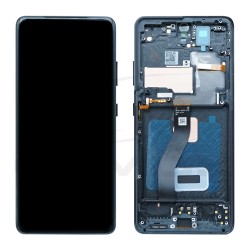 WYŚWIETLACZ LCD + PANEL DOTYKOWY KOMPLET SAMSUNG G998 GALAXY S21 ULTRA CZARNY Z RAMKĄ [OLED SOFT]