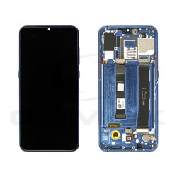 WYŚWIETLACZ LCD + PANEL DOTYKOWY KOMPLET XIAOMI MI 9 NIEBIESKI Z RAMKĄ PULLED