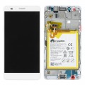LCD Display HUAWEI HONOR 5X KIW-L21 WITH FRAME AND BATTERY WHITE 02350PEN ORIGINAL SERVICE PACK