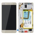 LCD Display HUAWEI HONOR 7 WITH FRAME AND BATTERY GOLD 02350QTN ORIGINAL SERVICE PACK