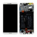 LCD Display HUAWEI HONOR 7X WITH FRAME AND BATTERY WHITE 02351QBV ORIGINAL SERVICE PACK