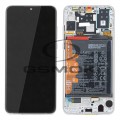 LCD Display HUAWEI P30 LITE MAR-LX1A WITH FRAME AND BATTERY CAMERA VERSION 48MPIX WHITE 02352RQC ORIGINAL SERVICE PACK