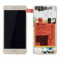 LCD Display HUAWEI P9 LITE VNS-L31 WITH FRAME AND BATTERY GOLD 02350TMS 02350TQK ORIGINAL SERVICE PACK