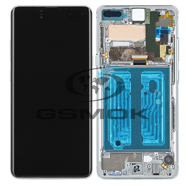 Zdjęcie 1 - WYŚWIETLACZ LCD DO SAMSUNG G977 GALAXY S10 5G SREBRNY Z RAMKĄ GH82-20442A ORYGINAŁ SERVICE PACK