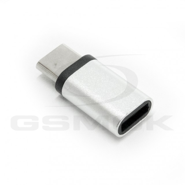 2. ADAPTER MICRO USB DO TYPE C SREBRNY