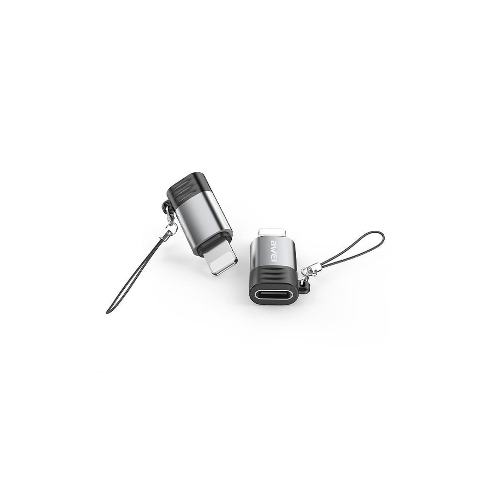 USB-C TO LIGHTNING ADAPTER AWEI A11 GRAY