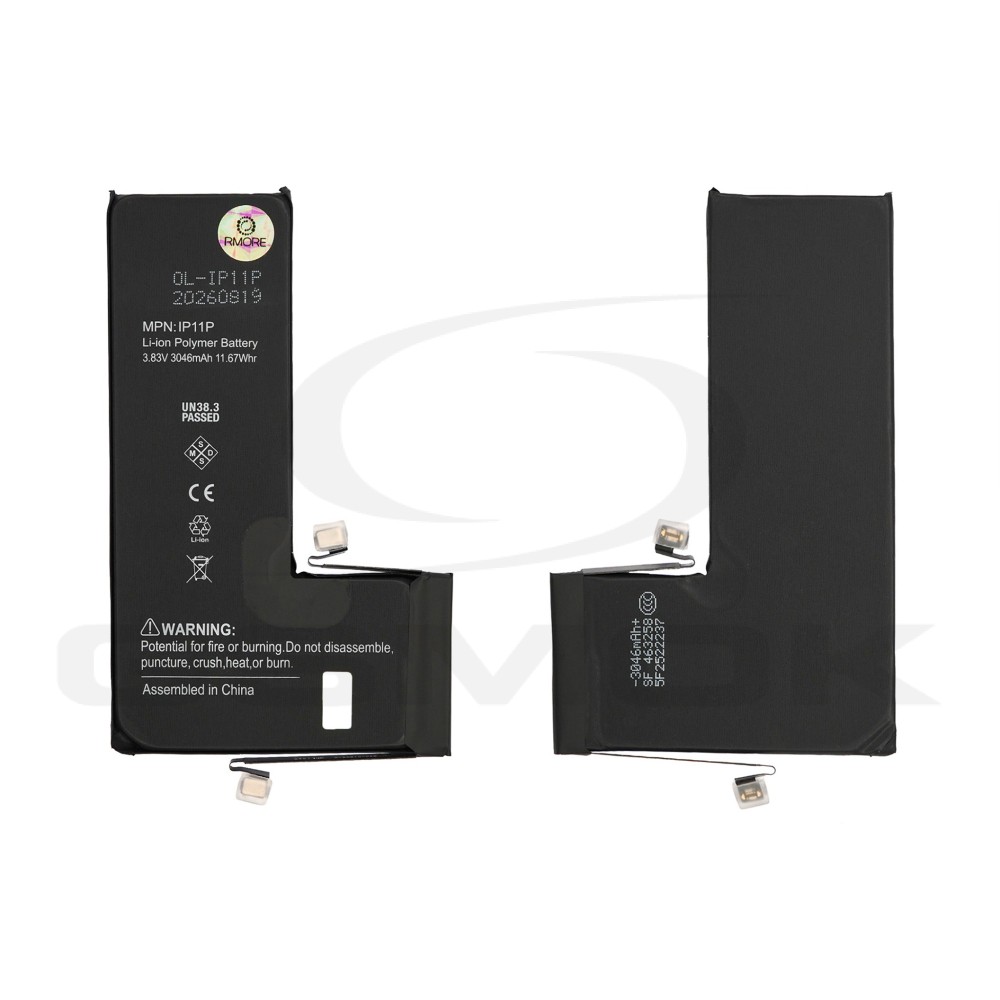 Photo num 1 - BATTERY APPLE IPHONE 11 PRO 3046MAH ORIGINAL BMS RMORE PREMIUM Photo num 1 - BATTERY APPLE IPHONE 11 PRO 3046MAH ORIGINAL BMS RMORE PREMIUM