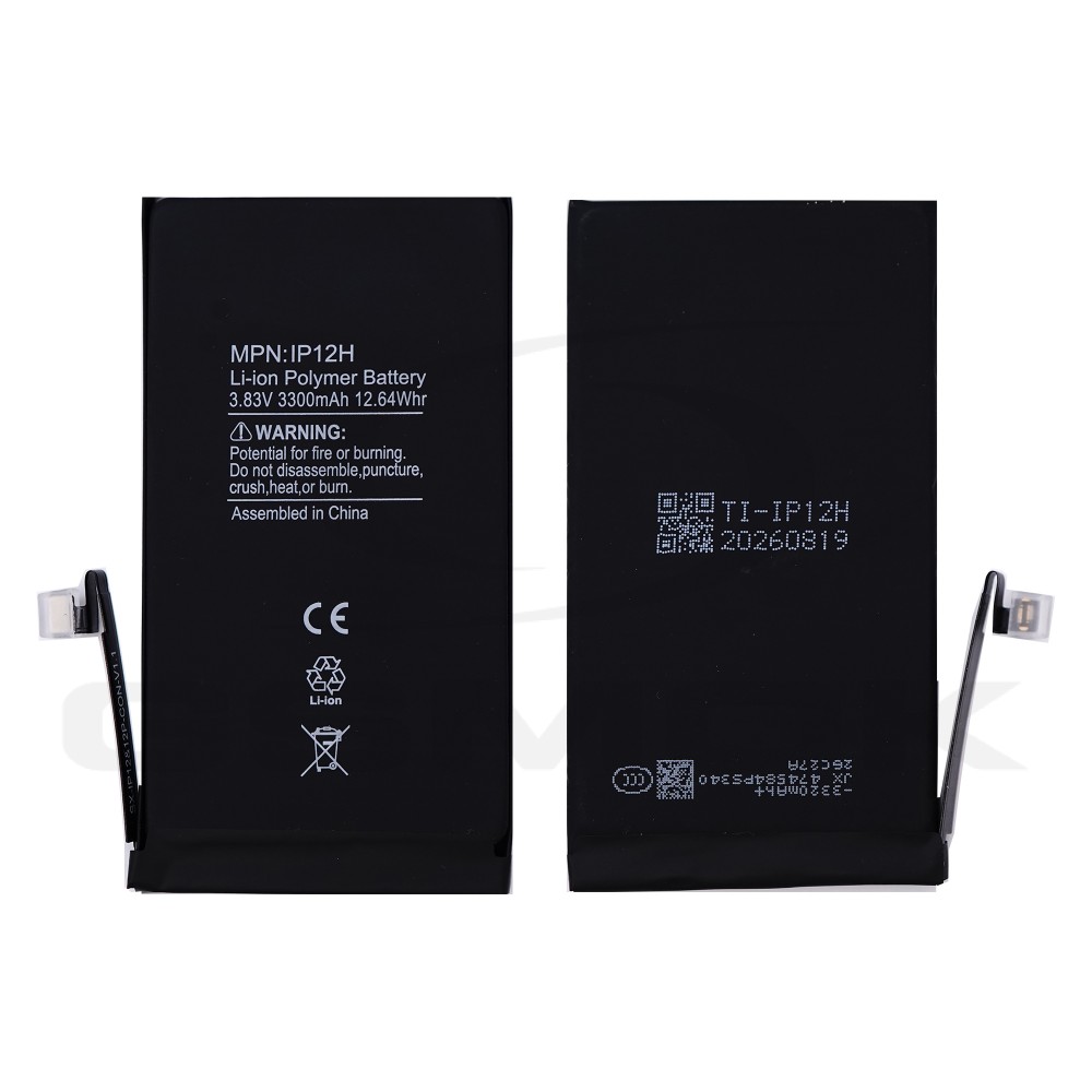 Photo num 1 - BATTERY APPLE IPHONE 12 / 12 PRO TI 3300MAH RMORE PREMIUM Photo num 1 - BATTERY APPLE IPHONE 12 / 12 PRO TI 3300MAH RMORE PREMIUM