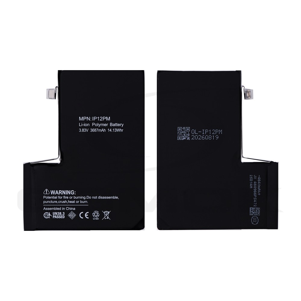 BATTERY APPLE IPHONE 12 PRO MAX 3687MAH ORIGINAL BMS RMORE PREMIUM