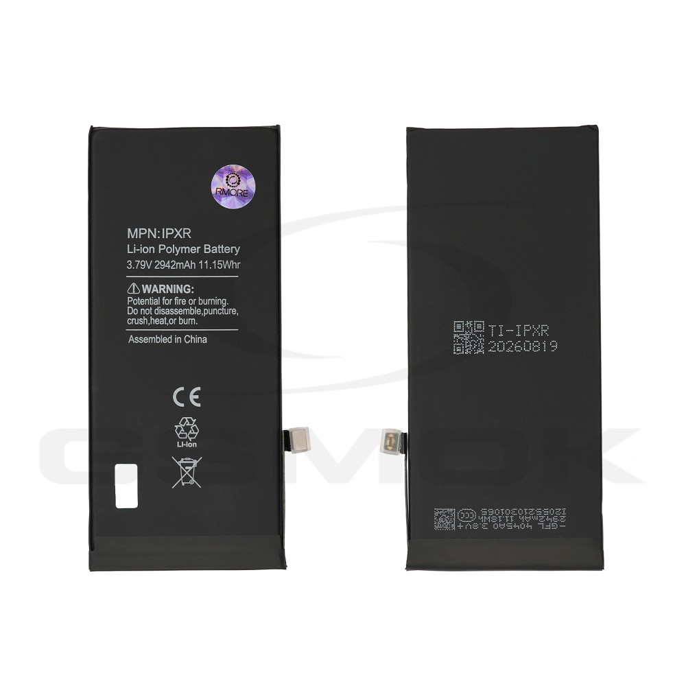BATTERY APPLE IPHONE XR TI 2942MAH RMORE PREMIUM
