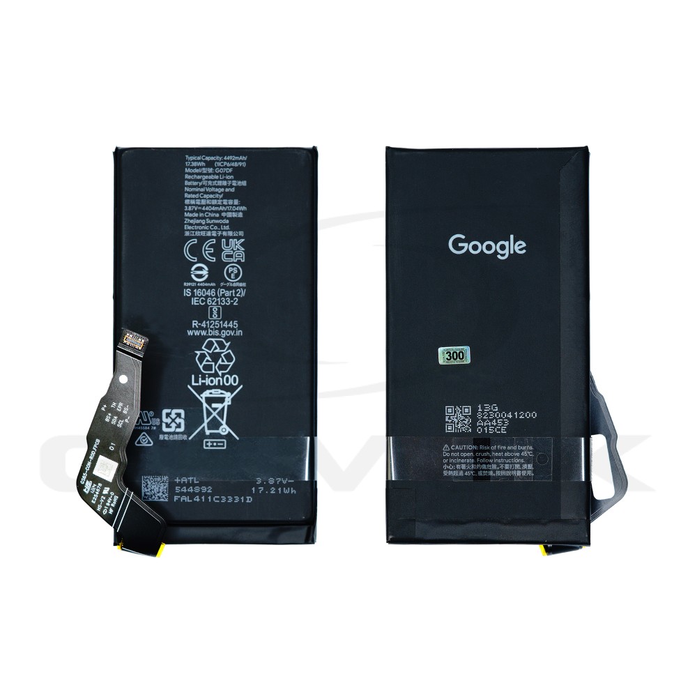 Photo num 1 - BATTERY GOOGLE PIXEL 8A 4492MAH G949-00795-00 G949-01097-00 ORIGINAL BULK Photo num 1 - BATTERY GOOGLE PIXEL 8A 4492MAH G949-00795-00 G949-01097-00 ORIGINAL BULK