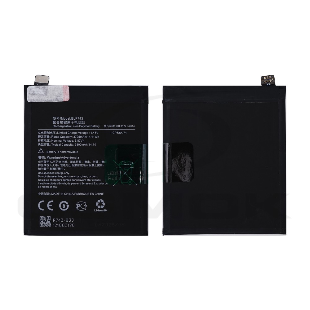 Photo num 1 - BATTERY ONEPLUS 7T BLP743 3800MAH Photo num 1 - BATTERY ONEPLUS 7T BLP743 3800MAH