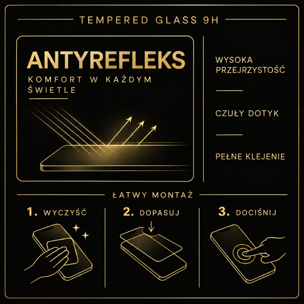 Photo num 2 - IPHONE 16 PRO / 17 / 17 PRO - ULTRA STRONG AR ANTI-REFLECTIVE TEMPERED GLASS RMORE Photo num 2 - IPHONE 16 PRO / 17 / 17 PRO - ULTRA STRONG AR ANTI-REFLECTIVE TEMPERED GLASS RMORE