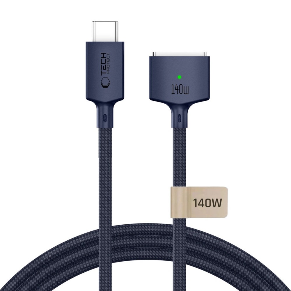 CABLE USB-C TO MAGSAFE 140W 2M TECH-PROTECT MMC01 DARK BLUE