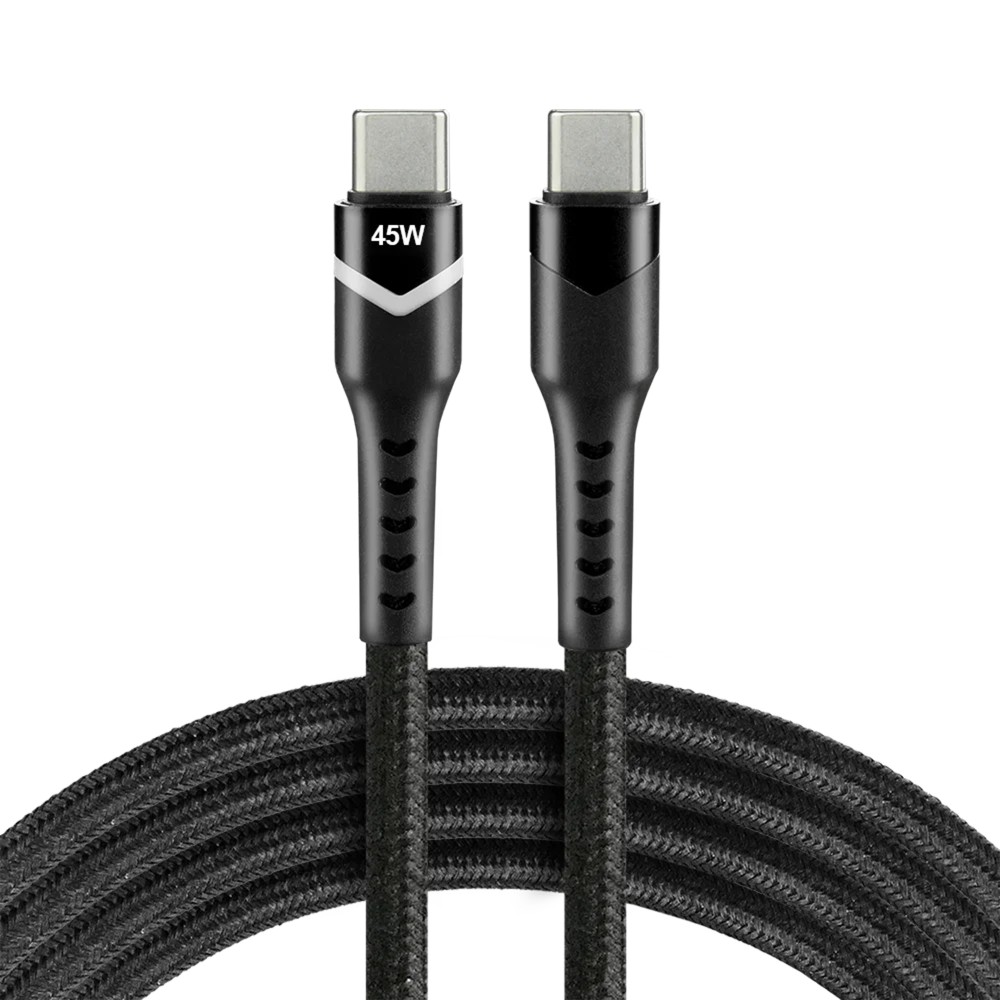 Photo num 1 - CABLE USB-C TO USB-C 2.25A 45W 3M EVERACTIVE CBB-3PDR BLACK Photo num 1 - CABLE USB-C TO USB-C 2.25A 45W 3M EVERACTIVE CBB-3PDR BLACK