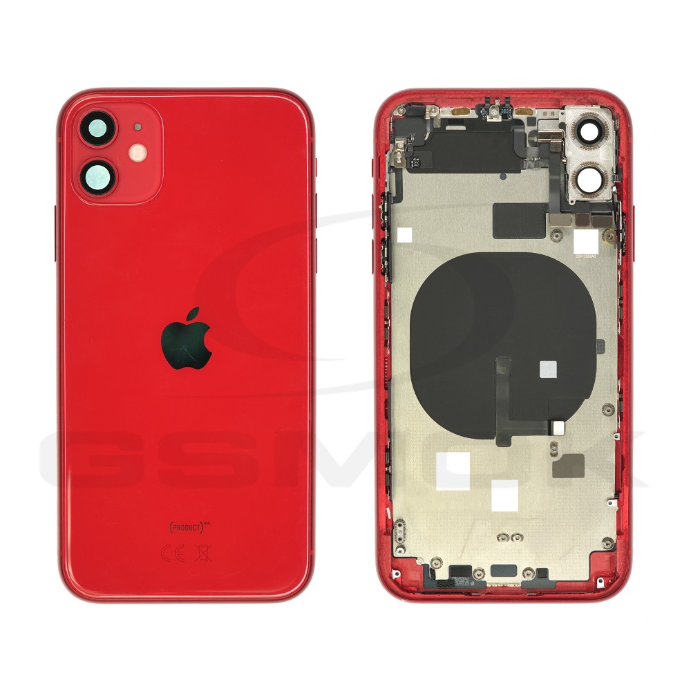 Photo num 1 - BATTERY COVER HOUSING APPLE IPHONE 11 RED PULLED GRADE B Photo num 1 - BATTERY COVER HOUSING APPLE IPHONE 11 RED PULLED GRADE B