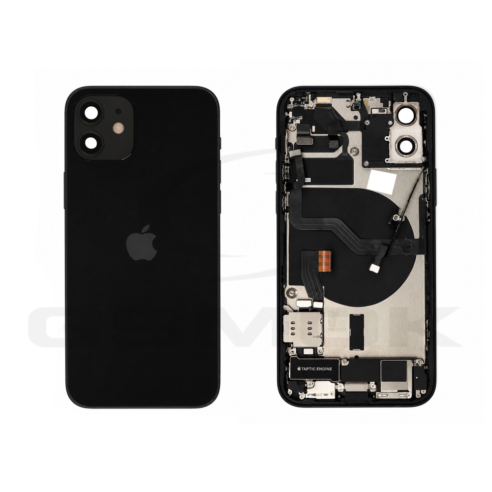 BATTERY COVER HOUSING APPLE IPHONE 12 BLACK PULLED GRADE A