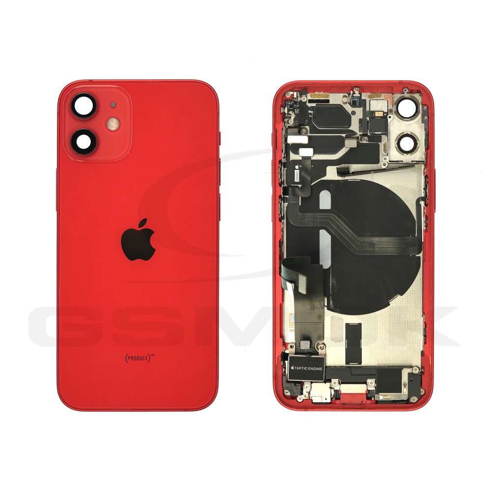 BATTERY COVER HOUSING APPLE IPHONE 12 MINI RED PULLED GRADE A