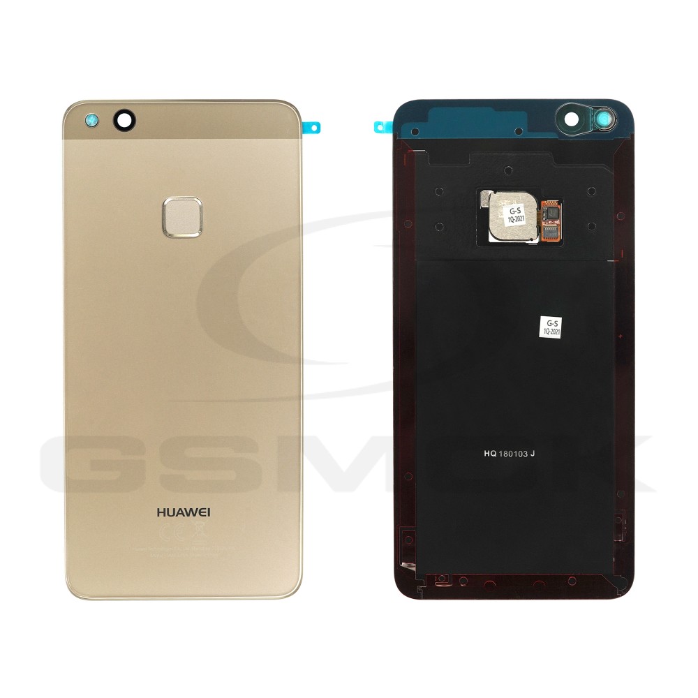 BATTERY COVER HOUSING HUAWEI P10 LITE GOLD WITH LENS OF CAMERA AND FINGERPRINT READER 02351FXC 02351FWY ORIGINAL SERVICE PACK