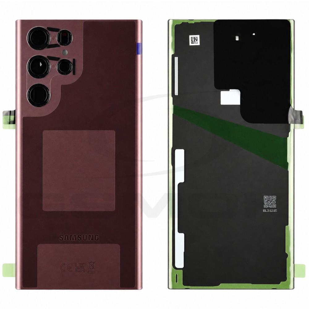 Photo num 1 - BATTERY COVER HOUSING SAMSUNG S908 GALAXY S22 ULTRA BURGUNDY GH82-27457B ORIGINAL SERVICE PACK Photo num 1 - BATTERY COVER HOUSING SAMSUNG S908 GALAXY S22 ULTRA BURGUNDY GH82-27457B ORIGINAL SERVICE PACK