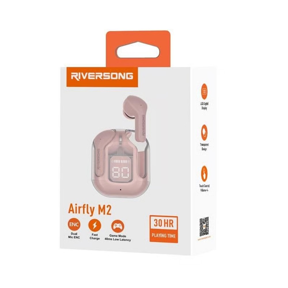 Photo num 2 - OUTLET BLUETOOTH TWS EARPHONES RIVERSONG AIRFLY M2 EA233 PINK Photo num 2 - OUTLET BLUETOOTH TWS EARPHONES RIVERSONG AIRFLY M2 EA233 PINK