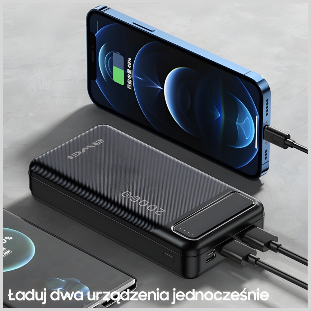 Photo num 5 - POWER BANK 20000MAH AWEI P6K BLACK Photo num 5 - POWER BANK 20000MAH AWEI P6K BLACK