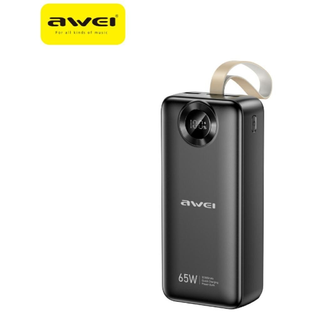 POWER BANK 30000MAH AWEI PA-34 65W BLACK