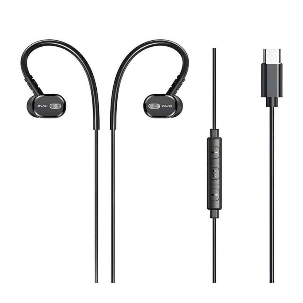 AWEI TC-6 STEREO HEADPHONES USB-C BLACK