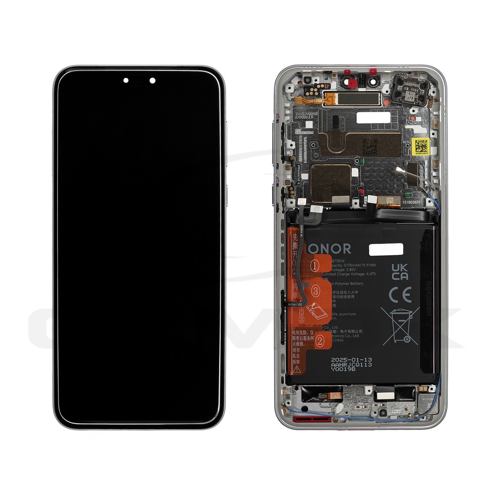 LCD Display HONOR MAGIC 7 PRO WITH FRAME AND BATTERY SHADOW GREY 0235AMRW ORIGINAL SERVICE PACK