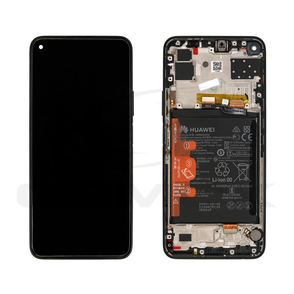 LCD Display HUAWEI HONOR 30S WITH BATTERY BLACK 02353NRB ORIGINAL SERVICE PACK