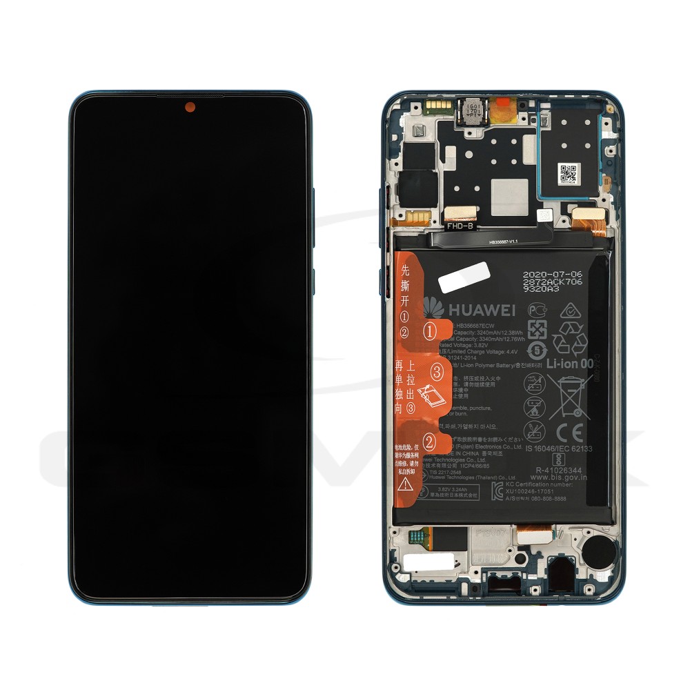 Photo num 1 - LCD Display HUAWEI P30 LITE WITH FRAME AND BATTERY BLUE CAMERA VERSION 24MPIX 02352PJP ORIGINAL SERVICE PACK Photo num 1 - LCD Display HUAWEI P30 LITE WITH FRAME AND BATTERY BLUE CAMERA VERSION 24MPIX 02352PJP ORIGINAL SERVICE PACK