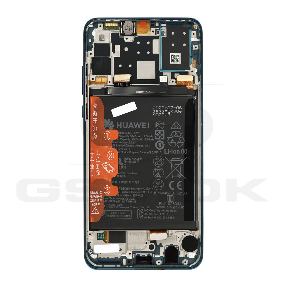 Photo num 4 - LCD Display HUAWEI P30 LITE WITH FRAME AND BATTERY BLUE CAMERA VERSION 24MPIX 02352PJP ORIGINAL SERVICE PACK Photo num 4 - LCD Display HUAWEI P30 LITE WITH FRAME AND BATTERY BLUE CAMERA VERSION 24MPIX 02352PJP ORIGINAL SERVICE PACK
