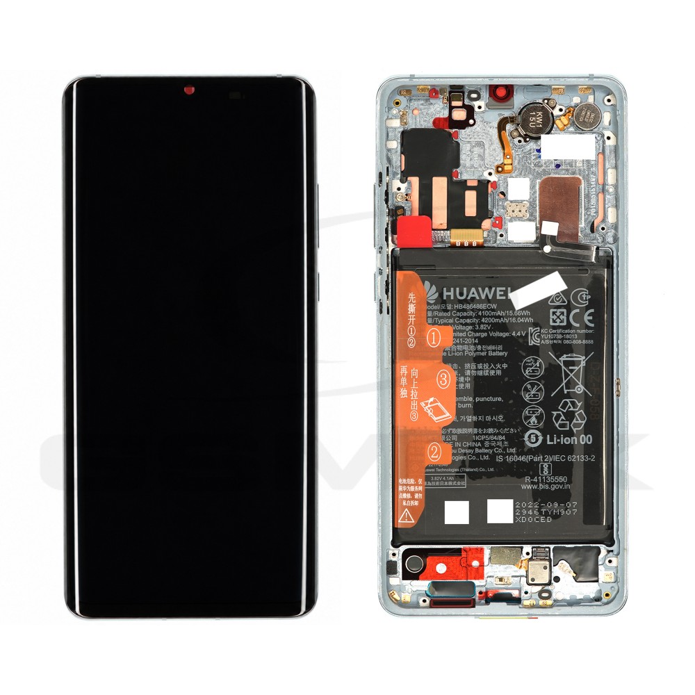 LCD Display HUAWEI P30 PRO WITH FRAME AND BATTERY BREATHING CRYSTAL 02353SDJ 02352PGH 02354NAD 02353SDJ 02355UMX 02355MUN 02354NAG ORIGINAL SERVICE PACK