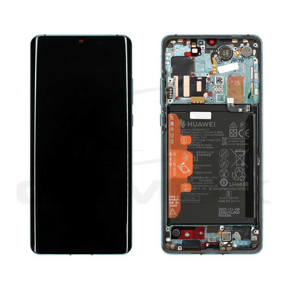 Photo num 1 - LCD Display HUAWEI P30 PRO WITH FRAME AND BATTERY BLUE 02354NAM 02355MUQ 02352PGE 02354NAP 02355MUM 02355UNA 02354NAJ 02355UND ORIGINAL SERVICE PACK Photo num 1 - LCD Display HUAWEI P30 PRO WITH FRAME AND BATTERY BLUE 02354NAM 02355MUQ 02352PGE 02354NAP 02355MUM 02355UNA 02354NAJ 02355UND ORIGINAL SERVICE PACK